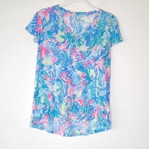 Lilly Pulitzer Gold Label Rainbow Mermaid Tee XXS